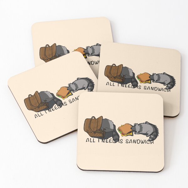 Item preview, All I Need Is Sandwich – Funny Raccoon and Food  designed and sold by Rain Ant.