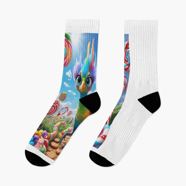 Item preview, Whimsical Rainbow Bird in Fantasy Candy Land designed and sold by Max Store.