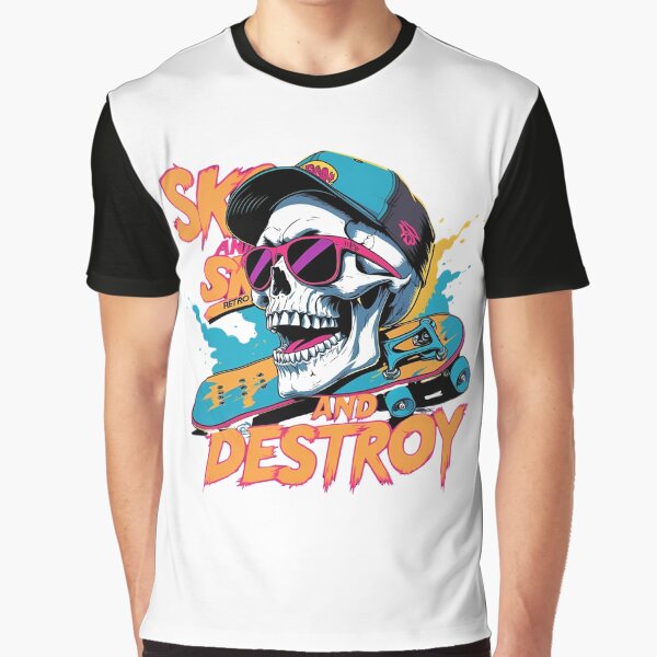 Item preview, Skater and Skull design designed and sold by RisingWolfStudio.