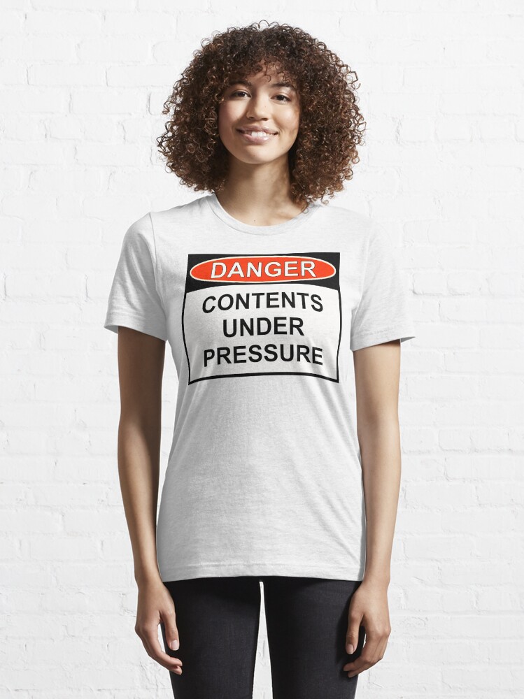 "Danger Contents Under Pressure" Tshirt for Sale by RonMarton Redbubble boobs tshirts