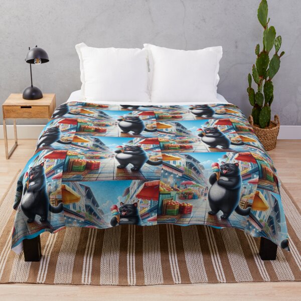 Item preview, Cat with sweetest Ice Cream Cone in a fruits market designed and sold by ParateePShop.