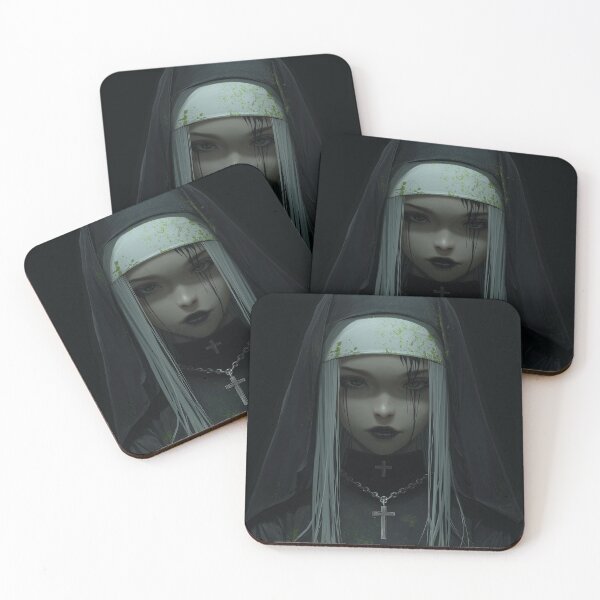 Item preview, goth nun designed and sold by CursedbyLilith.