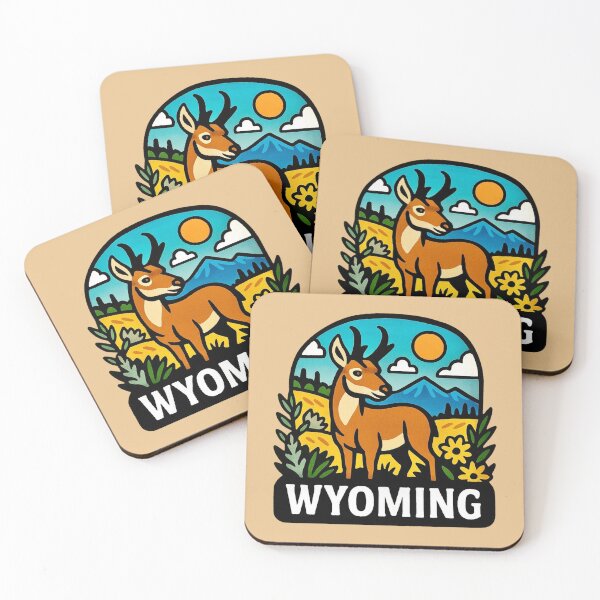 Item preview, Wyoming USA - Pronghorn on the High Plains designed and sold by Myra365Art.