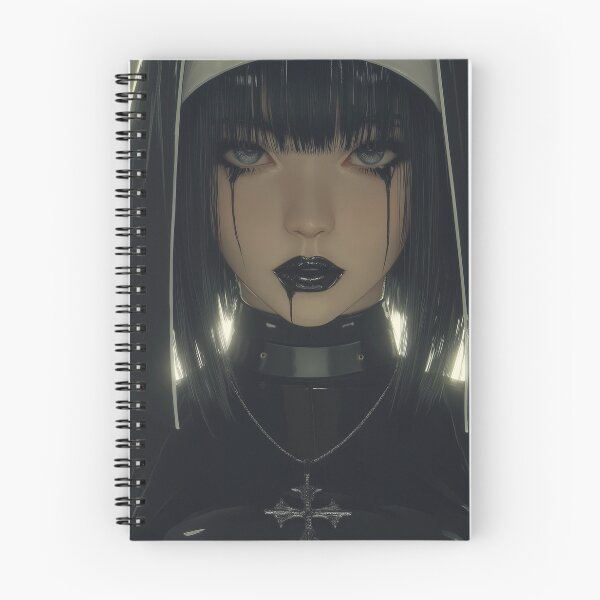 Item preview, goth nun designed and sold by CursedbyLilith.