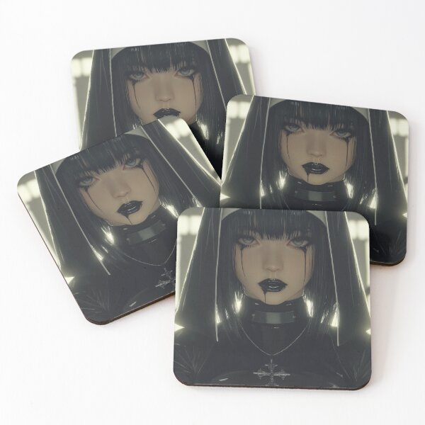 Item preview, goth nun designed and sold by CursedbyLilith.