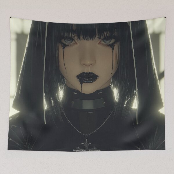 Item preview, goth nun designed and sold by CursedbyLilith.