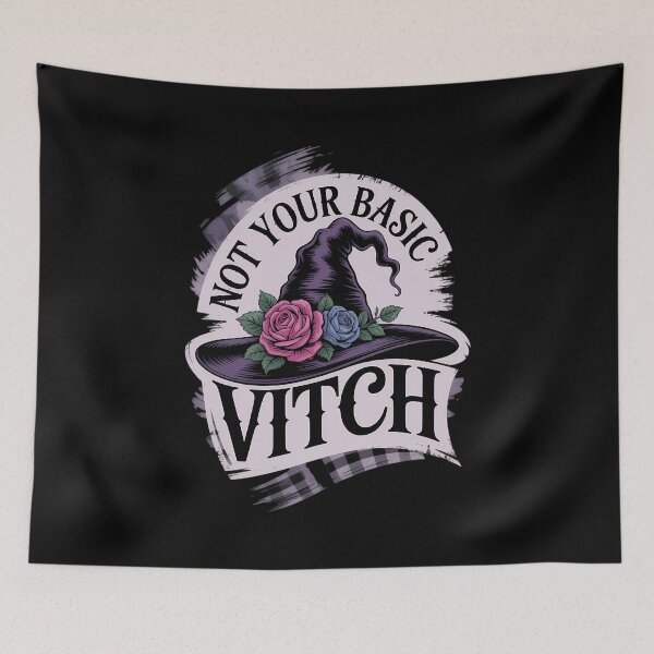 Item preview, HALLOWEEN NOT YOUR BASIC WITCH FUN WITCHES ROSES HAT designed and sold by DoorwayThreads.
