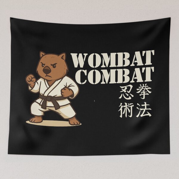 Item preview, Wombat Combat Martial Arts Australian Animal  designed and sold by pUNKnown.