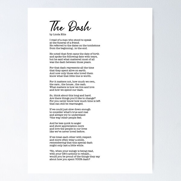 Item preview, The Dash Poetry designed and sold by corbrand.