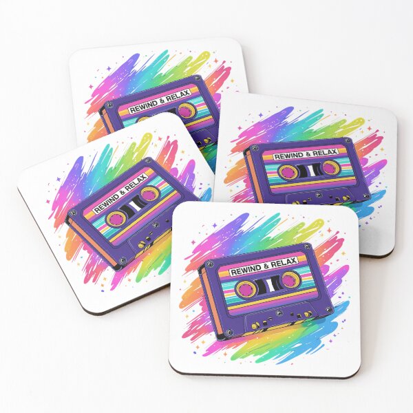 Item preview, Rewind & Relax: Rainbow Cassette Chill Vibes designed and sold by Vibrant Threads.