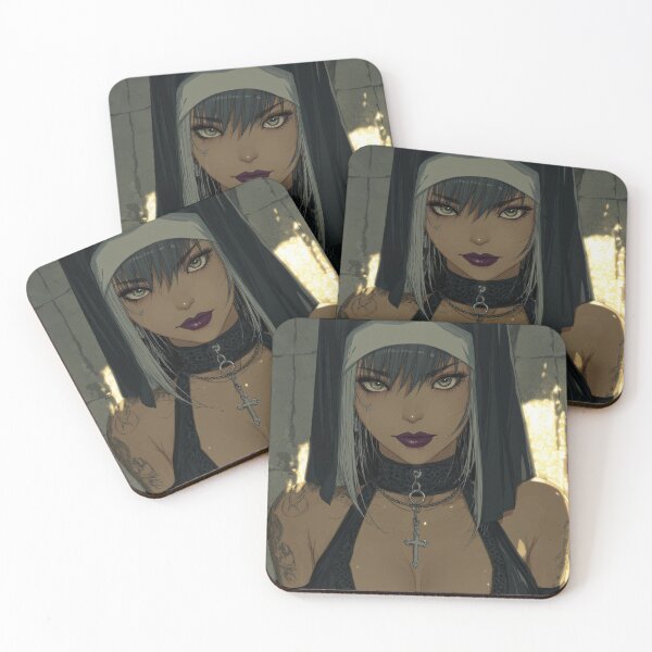 Item preview, goth nun designed and sold by CursedbyLilith.