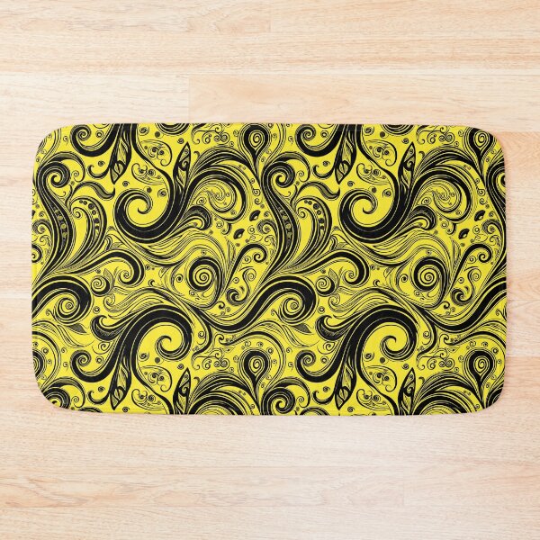 Item preview, Yellow and Black Swirls designed and sold by Dawne's Designs.
