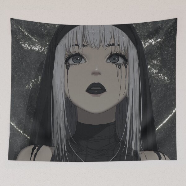 Item preview, goth nun designed and sold by CursedbyLilith.