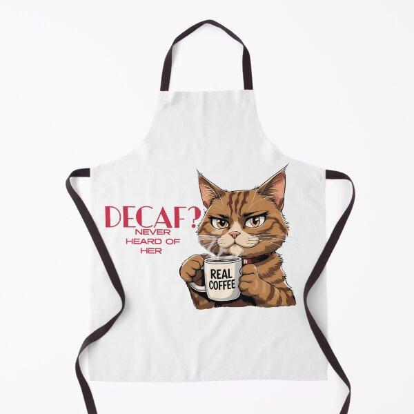 Item preview, Decaf? Never Heard of Her, Funny Coffee Cat Meme Design designed and sold by Bliss Find And Design.