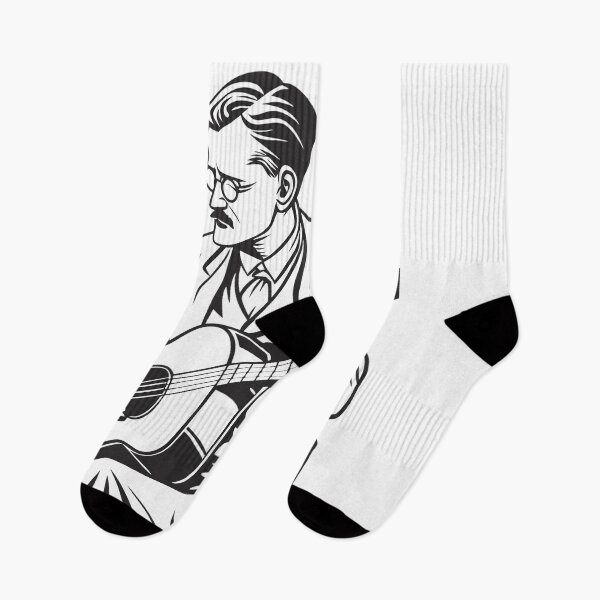 Item preview, James Joyce Playing Guitar – Literary Music Fusion Vector Art designed and sold by JayceTucker89.