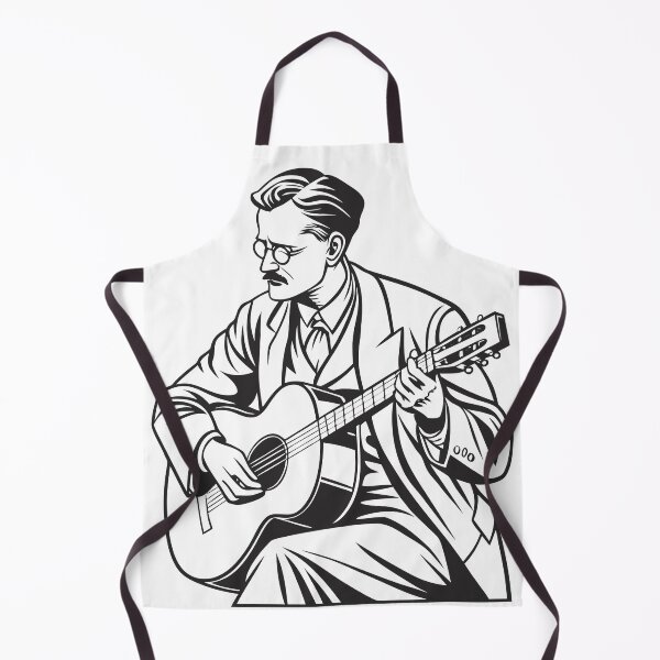 Item preview, James Joyce Playing Guitar – Literary Music Fusion Vector Art designed and sold by JayceTucker89.