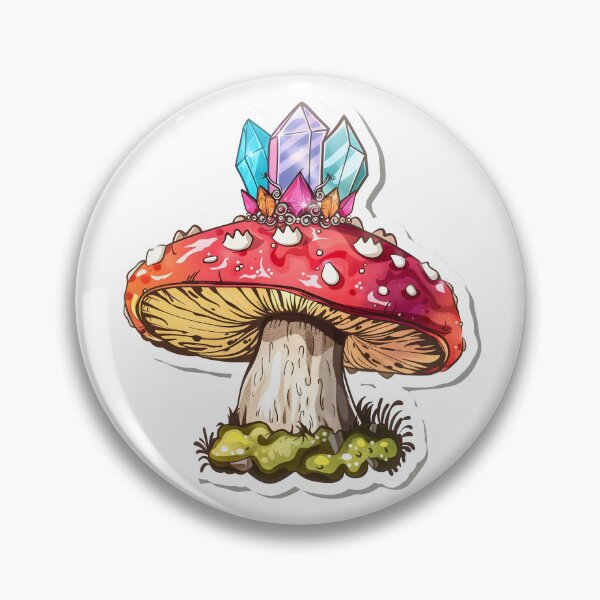 Item preview, Crystal Mushroom Sticker – Fantasy Fungal Art for Mycology Lovers designed and sold by Mr-Tom-Tom.