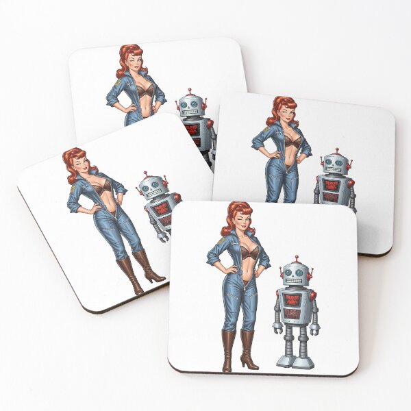 Item preview, Red & the Robot designed and sold by The Vintage Nerd.