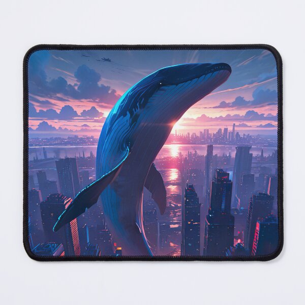 Item preview, free flying whale in cyberpunk city designed and sold by ururuty.