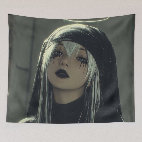 Item preview, goth nun designed and sold by CursedbyLilith.