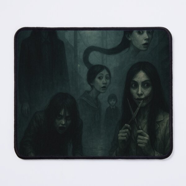 Item preview, Collage of famous Japanese urban legend ghosts in an urban night scene designed and sold by optimusprime39.