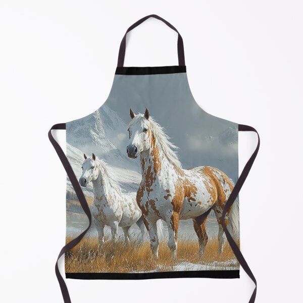 Item preview, Paint Horses in Snowy Mountains designed and sold by CritterWisdom.