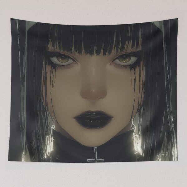 Item preview, goth nun designed and sold by CursedbyLilith.