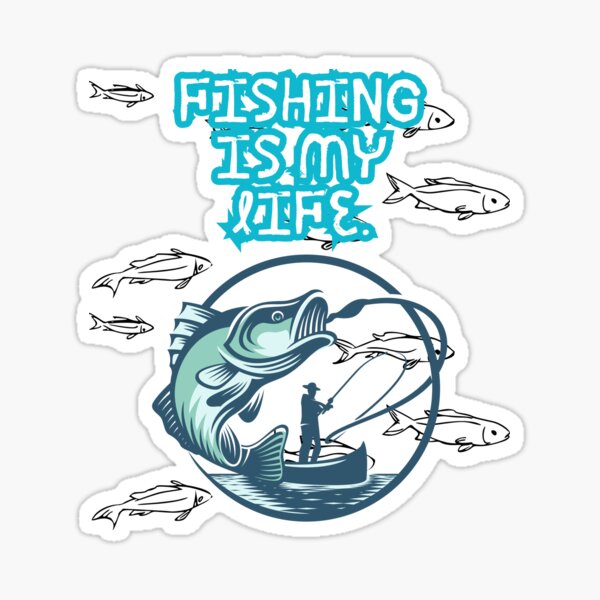 Item preview, Fishing Is My Life – Bold Fishing Logo Design designed and sold by LEON CKR.
