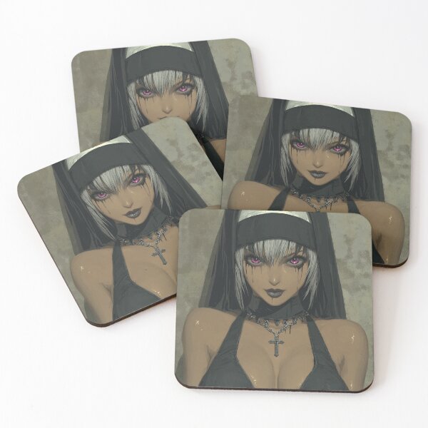 Item preview, goth nun designed and sold by CursedbyLilith.
