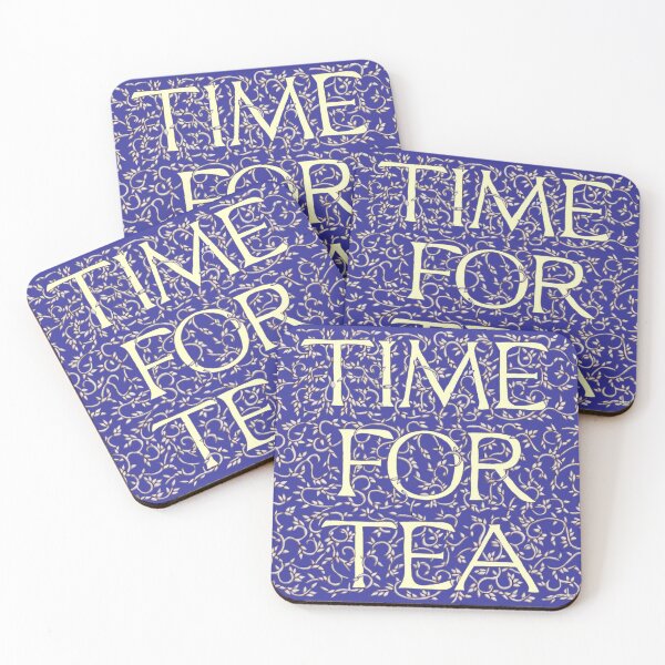 Item preview, Time For Tea in Dark Blue designed and sold by Donnahuntriss.