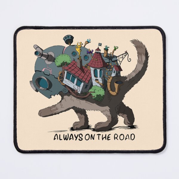 Item preview, Always on the road - little kitten carrying weight of wizard house designed and sold by Rain Ant.
