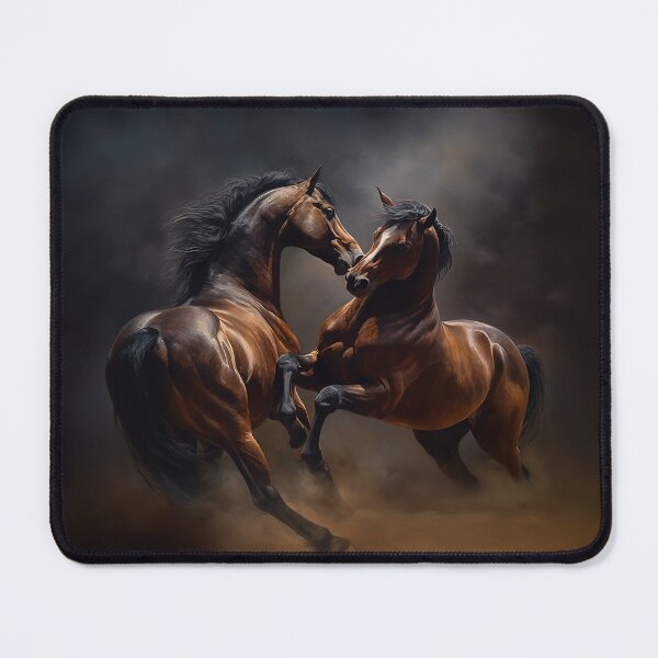 Item preview, Two Brown Horses Playing designed and sold by CritterWisdom.
