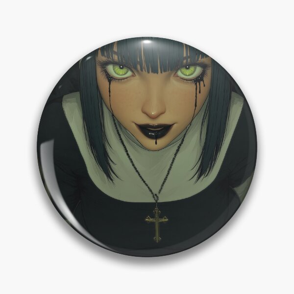 Item preview, goth nun designed and sold by CursedbyLilith.