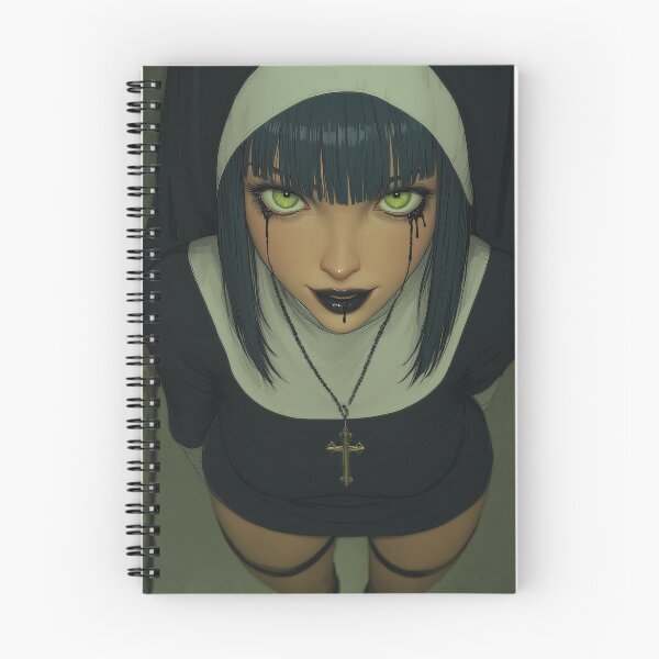 Item preview, goth nun designed and sold by CursedbyLilith.