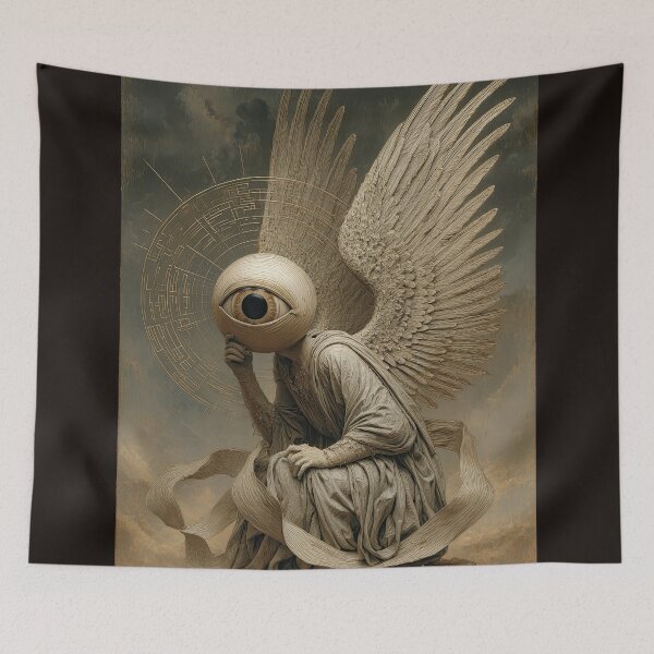 Item preview, Kneeling Angel with Labyrinth Eye designed and sold by Shannon Hilson.