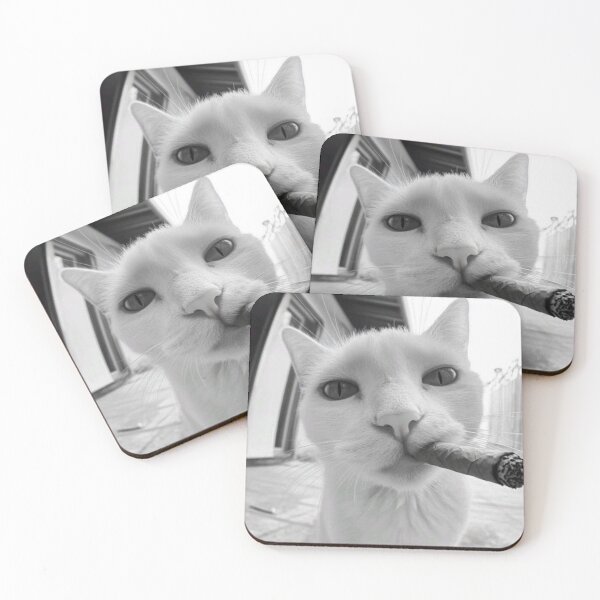 Item preview, Boss Cat Smoking a Cigar – Funny Cool Cat Meme designed and sold by thesnakeater.