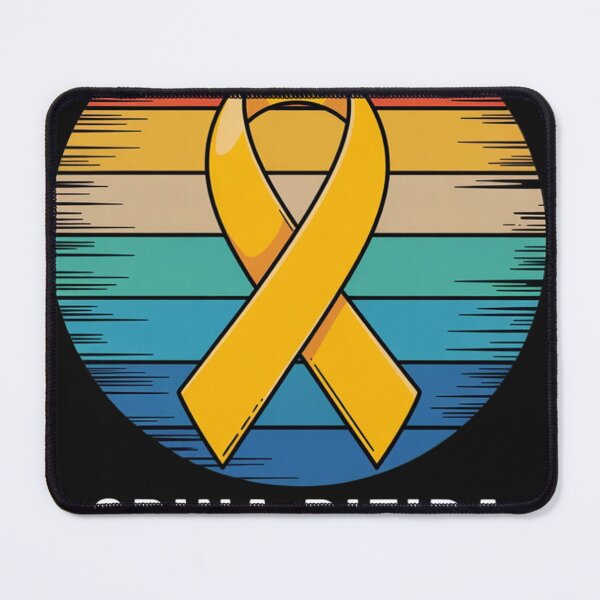 Item preview, Spina Bifida Awareness Vintage Yellow Ribbon SUpport designed and sold by ConceptualVibes.
