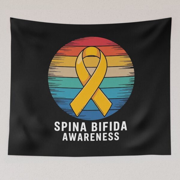 Item preview, Spina Bifida Awareness Vintage Yellow Ribbon SUpport designed and sold by ConceptualVibes.