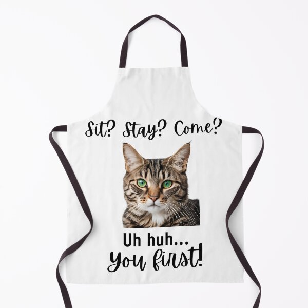 Item preview, Funny Silver Tabby Cat – “Sit? Stay? Come? Uh huh. You First!” | Sassy Disobedient Kitty Quote designed and sold by Fredster1966.
