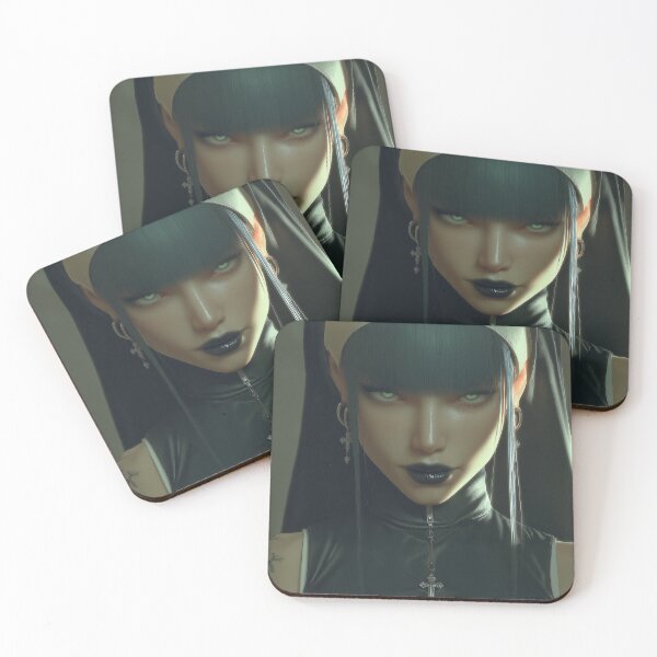 Item preview, goth nun designed and sold by CursedbyLilith.