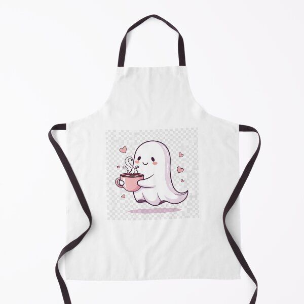 Item preview, Cute Kawaii Ghost Hugging Coffee Transparent Design designed and sold by Vibe-Studio.