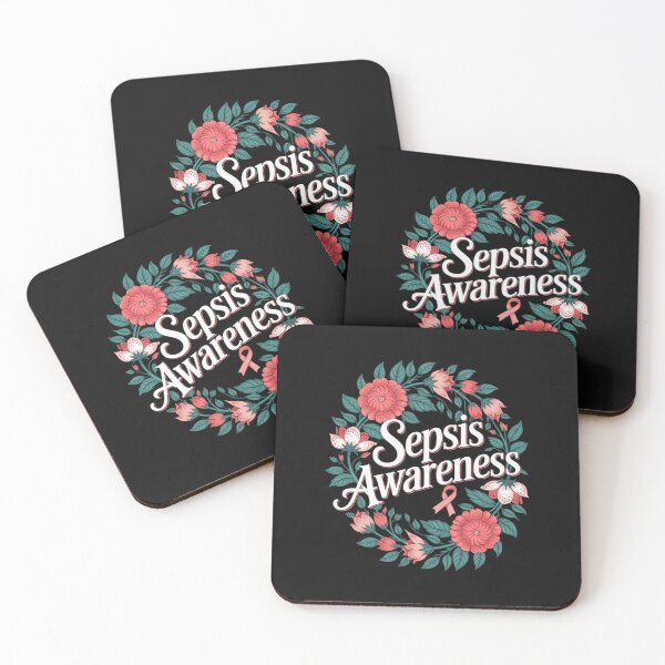 Item preview, Sepsis Awareness Groovy Red Boho Flower Art Ribbon designed and sold by ConceptualVibes.