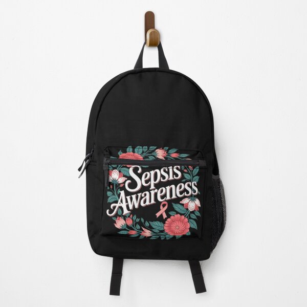 Artikelvorschau, Sepsis-Bewusstsein Groovy Red Boho Flower Art Ribbon entworfen und verkauft von ConceptualVibes.