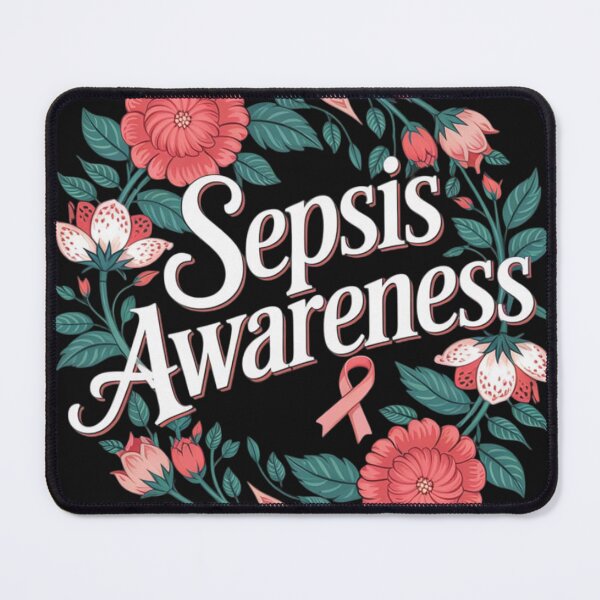 Item preview, Sepsis Awareness Groovy Red Boho Flower Art Ribbon designed and sold by ConceptualVibes.