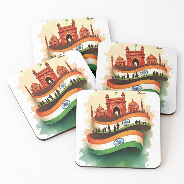 Item preview, Indian Flag & Gateway of India – Independence Day T-Shirt designed and sold by Illustrator Bhaiya.