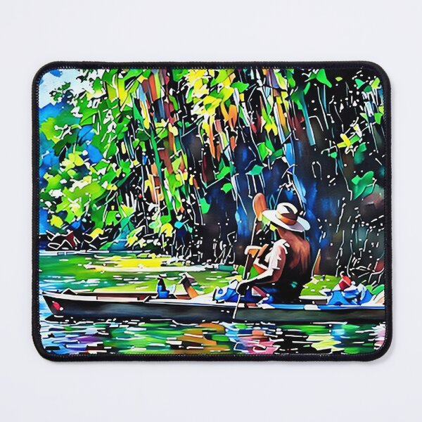 Item preview, Kayaking in Caddo Lake State Park  with giant cypress trees designed and sold by RobynPeters1836.