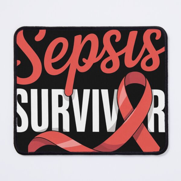 Item preview, Sepsis Awareness - Red Ribbon - Sepsis Survivor designed and sold by ConceptualVibes.