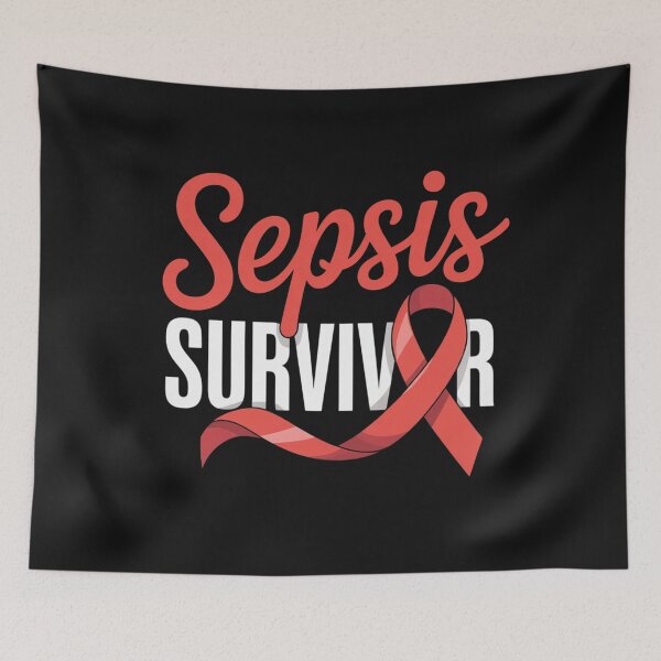Item preview, Sepsis Awareness - Red Ribbon - Sepsis Survivor designed and sold by ConceptualVibes.