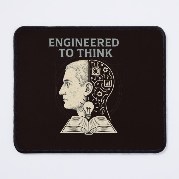 Item preview, ENGINEERED TO THINK | Dual Mind Blueprint Design designed and sold by Tadeusz1.