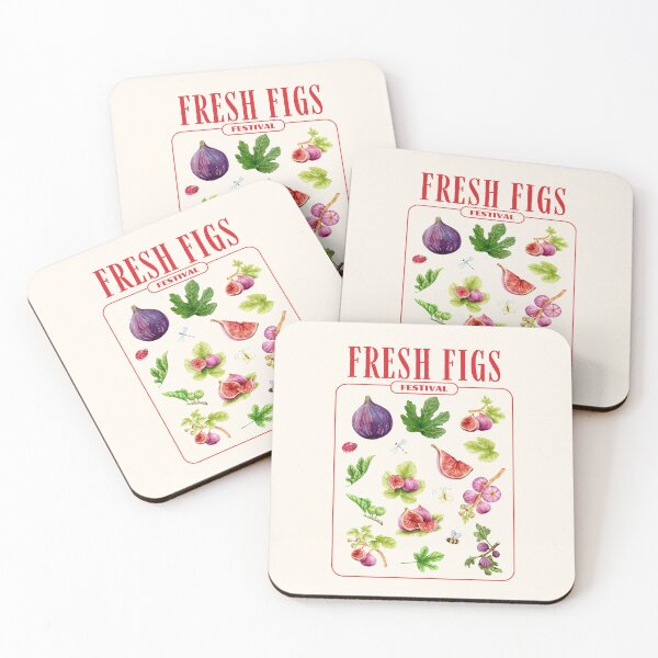 Item preview, Fresh Figs Festival Art Poster Watercolor Garden bugs designed and sold by Neeshki.